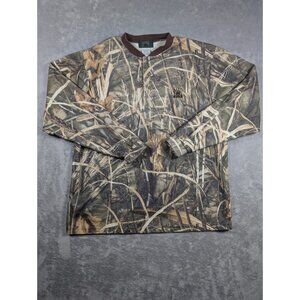 Mad Dog Gear Mens Shirt Size Large Long Sleeve Camo Hunting Outdoor Fleece Lined